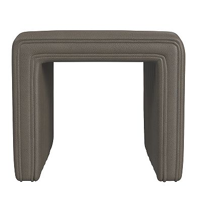 HomePop Modern Ribbed Channel Ottoman
