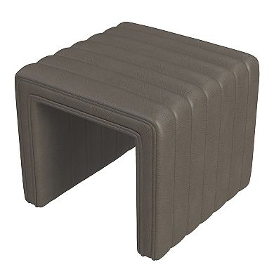 HomePop Modern Ribbed Channel Ottoman