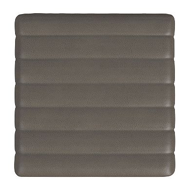 HomePop Modern Ribbed Channel Ottoman