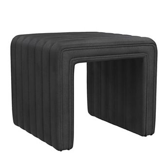 HomePop Modern Ribbed Channel Ottoman