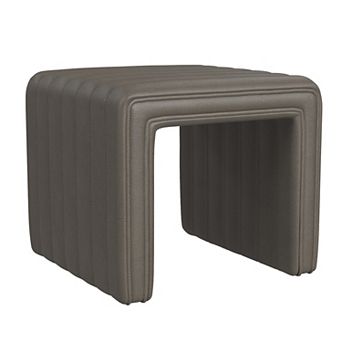HomePop Modern Ribbed Channel Ottoman