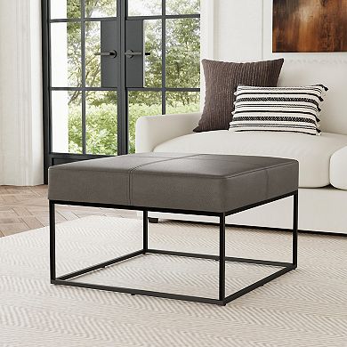 HomePop Large Square Metal Ottoman