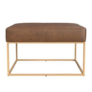HomePop Large Square Metal Ottoman