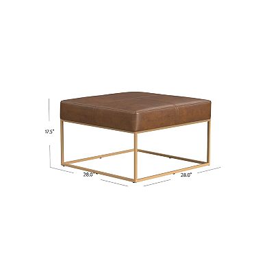 HomePop Large Square Metal Ottoman
