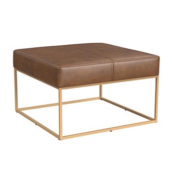 HomePop Large Square Metal Ottoman