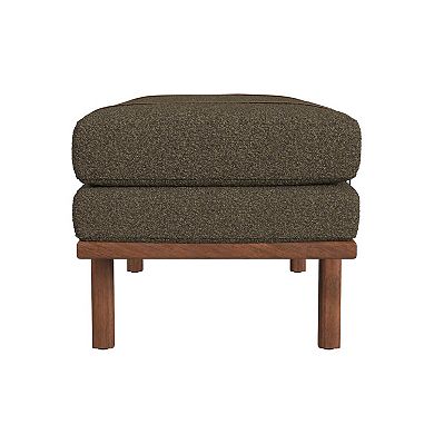 HomePop Upholstered Bench with Wood Base