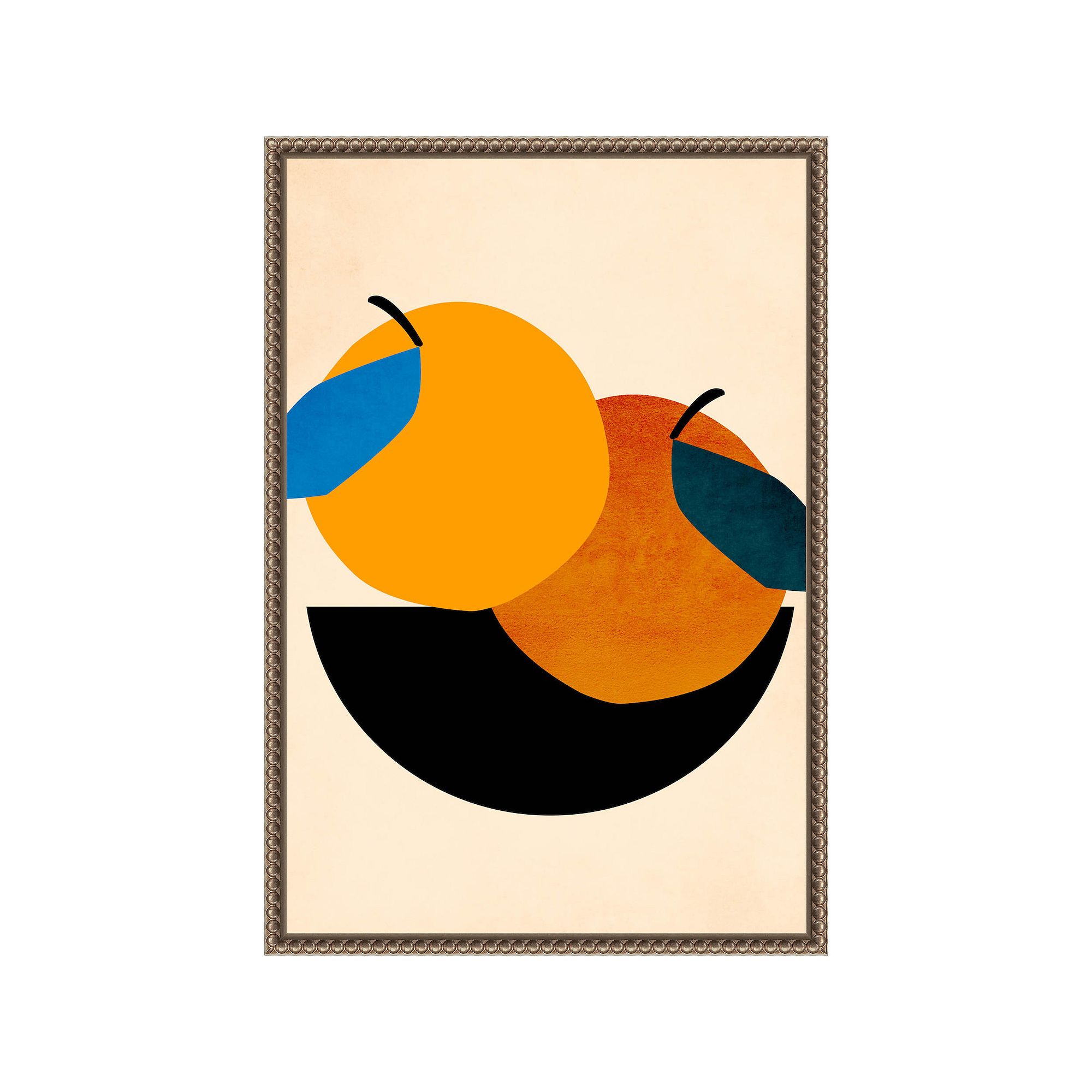 Amanti Art Two Oranges Framed Canvas Wall Art, Bronze