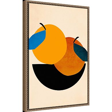 Amanti Art Two Oranges Framed Canvas Wall Art