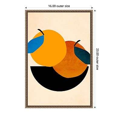 Amanti Art Two Oranges Framed Canvas Wall Art