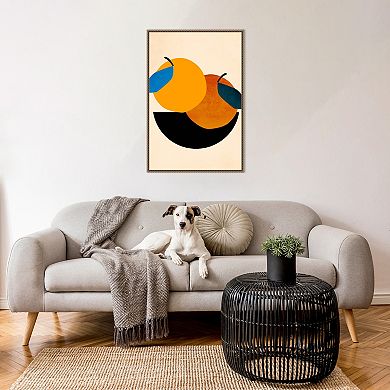 Amanti Art Two Oranges Framed Canvas Wall Art