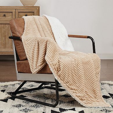 Brooklyn Loom Corduroy Tan 50" x 70" Throw Blanket