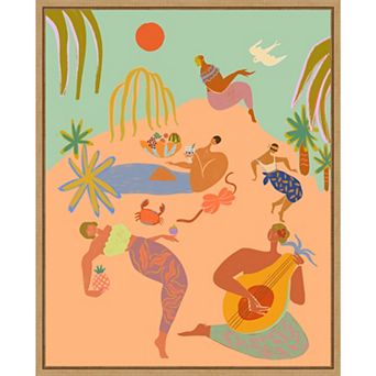 Amanti Art Vacation Framed Canvas Wall Art