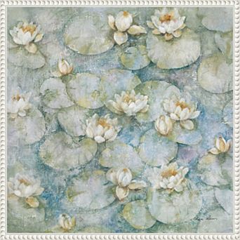 Amanti Art Water Lilies Framed Canvas Wall Art