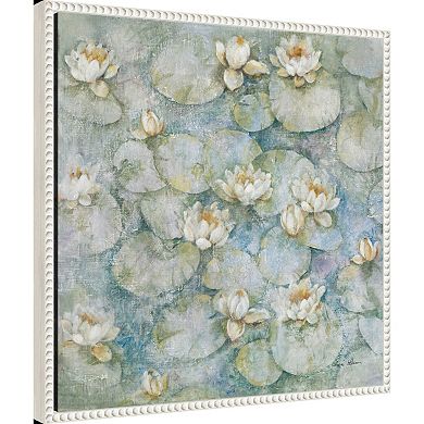 Amanti Art Water Lilies Framed Canvas Wall Art