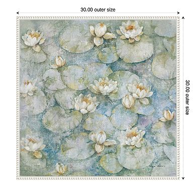 Amanti Art Water Lilies Framed Canvas Wall Art