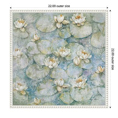 Amanti Art Water Lilies Framed Canvas Wall Art