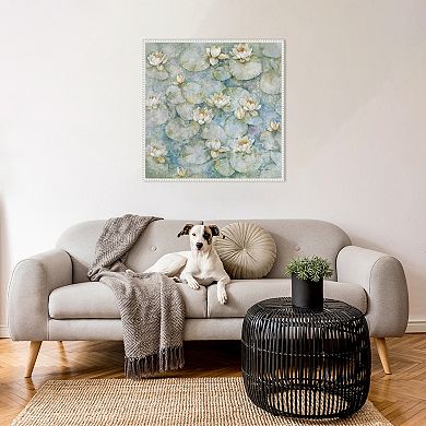 Amanti Art Water Lilies Framed Canvas Wall Art