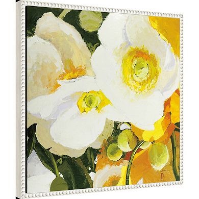 Amanti Art White Anemones Up Close Framed Canvas Wall Art