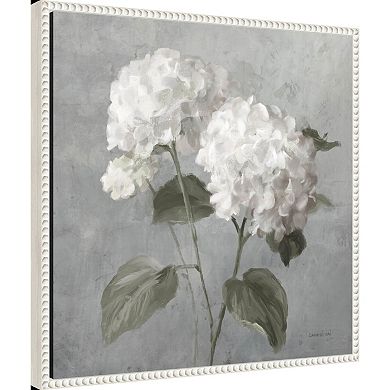 Amanti Art White Hydrangeas Framed Canvas Wall Art