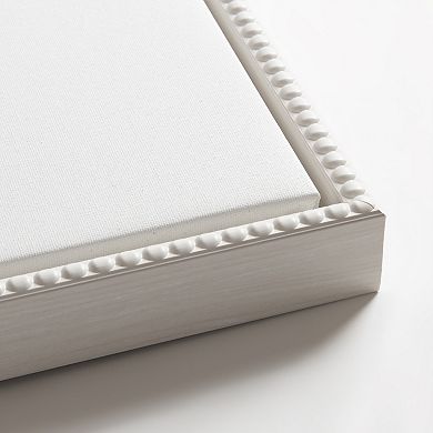 Amanti Art White Poppies Up Close Neutral Framed Canvas Wall Art