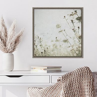 Amanti Art Wild Flowers II No Texture Framed Canvas Wall Art