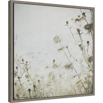 Amanti Art Wild Flowers II No Texture Framed Canvas Wall Art