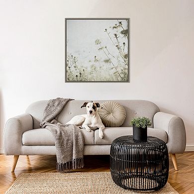 Amanti Art Wild Flowers II No Texture Framed Canvas Wall Art