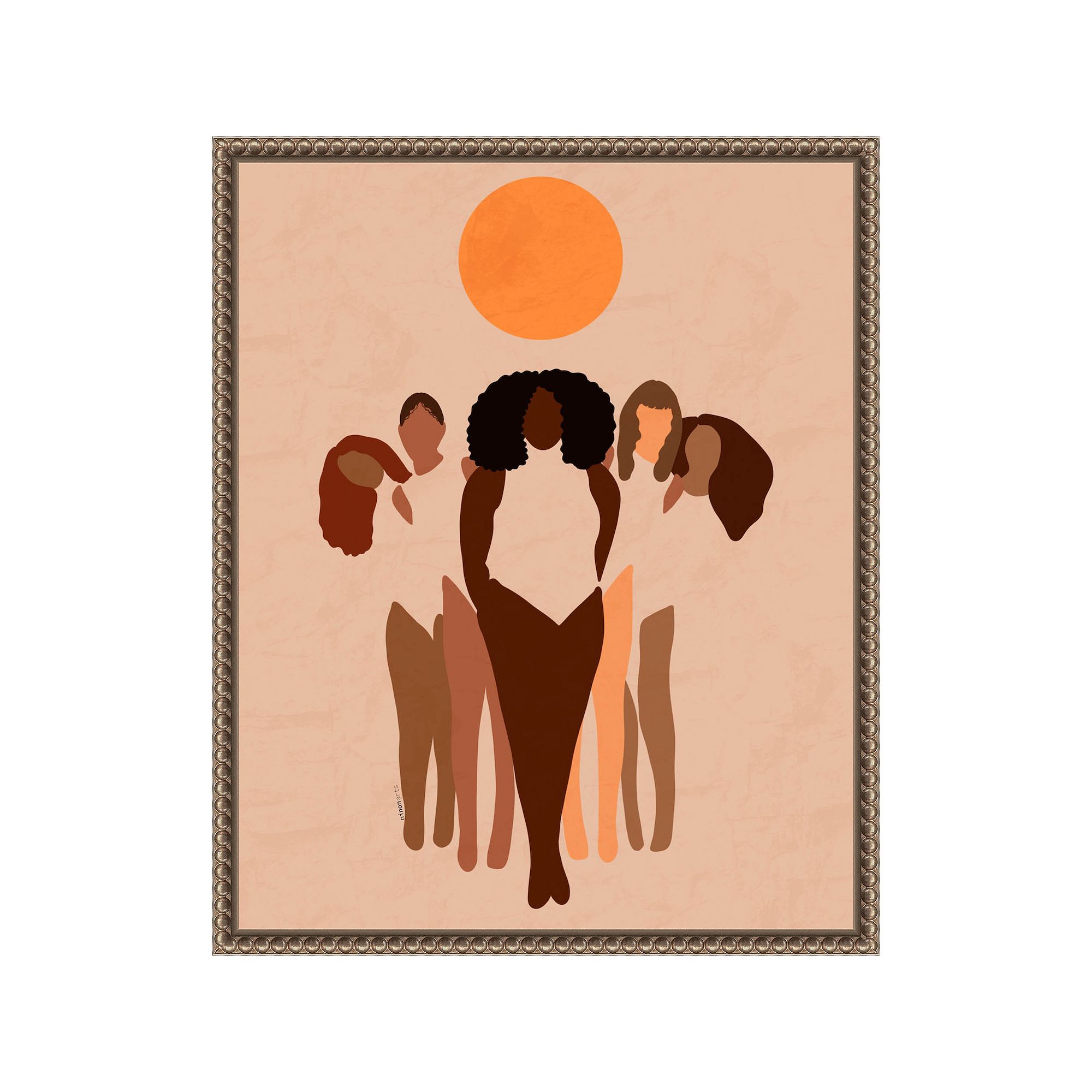 Amanti Art Women Framed Canvas Wall Art, Bronze