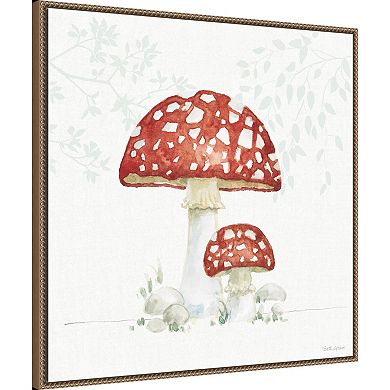 Amanti Art Woodland Love Red Mushroom Framed Canvas Wall Art