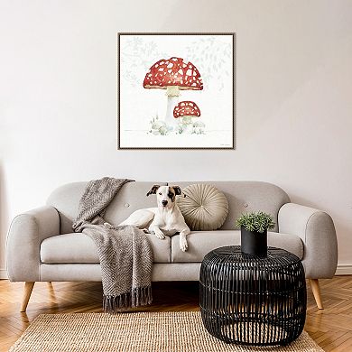 Amanti Art Woodland Love Red Mushroom Framed Canvas Wall Art