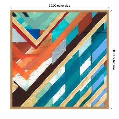 Amanti Art Zig Zag III Art Framed Canvas Wall Art