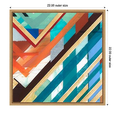 Amanti Art Zig Zag III Art Framed Canvas Wall Art