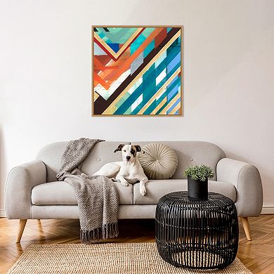 Amanti Art Zig Zag III Art Framed Canvas Wall Art