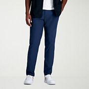 slim fit dress slacks Haggar 4-Way Stretch Dress Pants, Flat Front in Light Grey main image 0