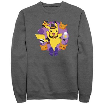 Men's Pokemon Halloween Pikachu Fleece Sweatshirt