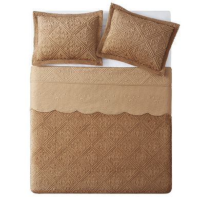VCNY Home Westland Quilted Plush Bedspread Set