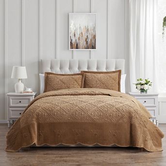 VCNY Home Westland Quilted Plush Bedspread Set