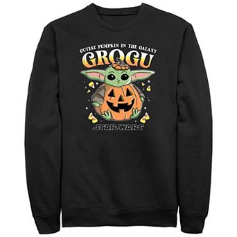 Men's Star Wars The Mandalorian Grogu Cutest Pumpkin In The Galaxy Fleece Sweatshirt