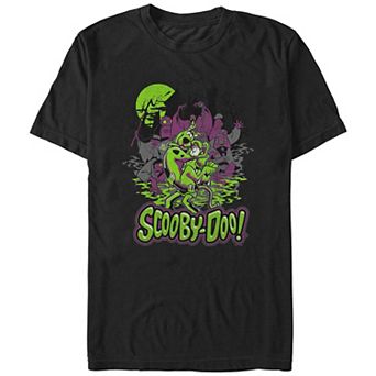 Men's Scooby-Doo & Shaggy Surrounded By Ghouls Graphic Tee