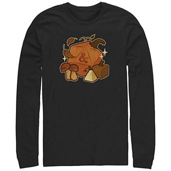 Men's Dungeons & Dragons Pumpkin Die Long Sleeve Graphic Tee