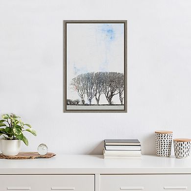 Amanti Art Row of Trees Framed Canvas Wall Art
