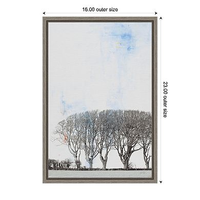 Amanti Art Row of Trees Framed Canvas Wall Art