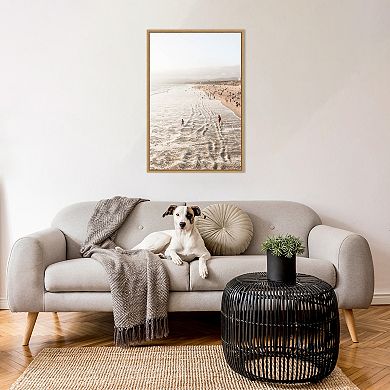 Amanti Art Santa Monica Beach Framed Canvas Wall Art