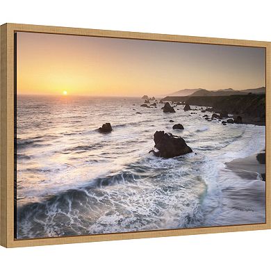 Amanti Art Sonoma Beach Sunset Framed Canvas Wall Art