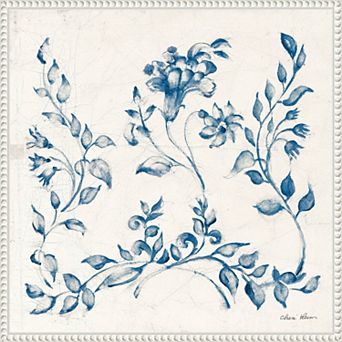 Amanti Art Swedish Tile IV Blue by Cheri Blum Canvas Wall Art