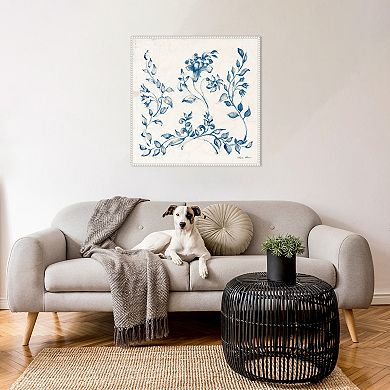 Amanti Art Swedish Tile IV Blue by Cheri Blum Canvas Wall Art