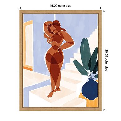 Amanti Art Terracotta Woman by Ivy Green Illustrations Canvas Wall Art