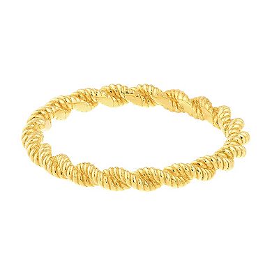 Color Romance 14k Gold Twist Band Ring