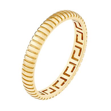 Color Romance 14k Gold Textured Snake Pattern Band Ring