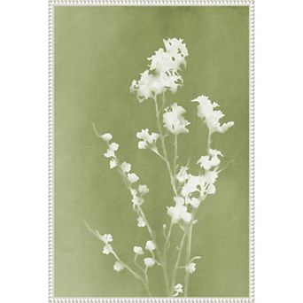 Amanti Art Monograph Green Flowers by Amini54 Canvas Wall Art